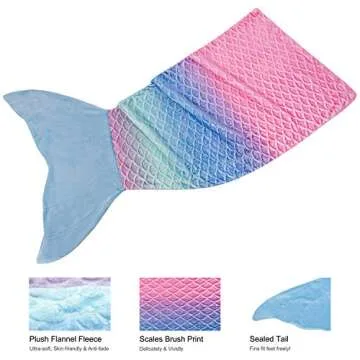Softan Adults Mermaid Tail Blanket for Cozy Comfort