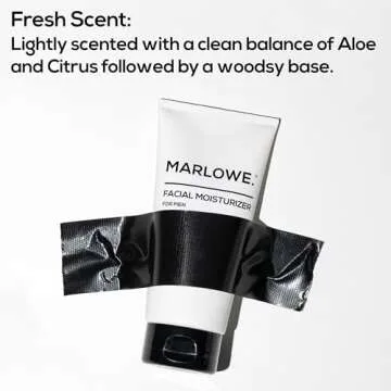 MARLOWE. No. 123 Men's Facial Moisturizer 6 oz, Lightweight Daily Face Lotion for Men, Includes Natural Extracts to Hydrate, Soothe & Restore, Light Aloe Citron Scent