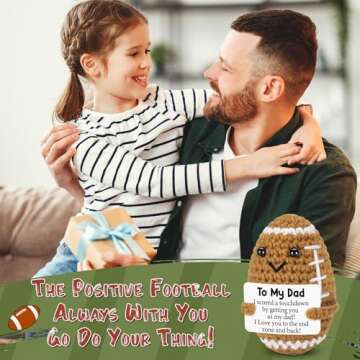 Heartfelt Handmade Crochet Football Doll - Unique Father’s Day Gift for Dad