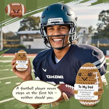 Cute Handmade Crochet Football Gift for Dad - Sentimental Keepsake