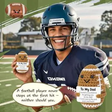 Cute Handmade Crochet Football Gift for Dad - Sentimental Keepsake
