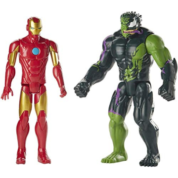 Marvel Titan Hero 12-Inch Iron Man Venomized Hulk Figures