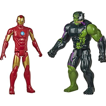 Marvel Titan Hero 12-Inch Iron Man Venomized Hulk Figures