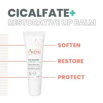 Avène Cicalfate Restorative Lip Cream, Long Lasting Moisture to Soothe Dry, Cracked Lips, promotes healthy lip barrier, water resistant, safe for infants, children and adults 0.3 Oz