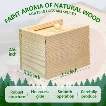 PARNIXS Wooden Spider Prank Box - Fun for All Ages