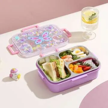 YOU TOO Stainless Steel Bento Lunch Box for Kids