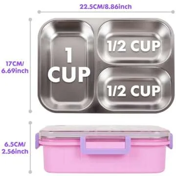 YOU TOO Stainless Steel Bento Lunch Box for Kids