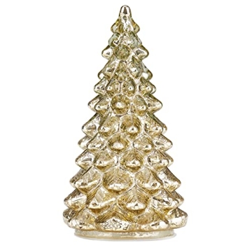 Osfvn Mercury Glass Christmas Tree Centerpiece for Holiday Decor