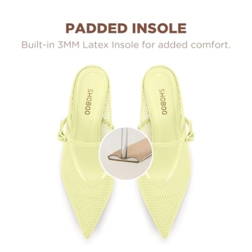 SHOBOO Women's Kitten Heels - Stylish Mesh Dress Sandals