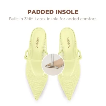 SHOBOO Women's Kitten Heels - Stylish Mesh Dress Sandals