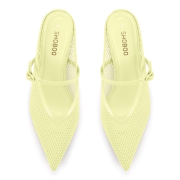 SHOBOO Women's Kitten Heels - Stylish Mesh Dress Sandals