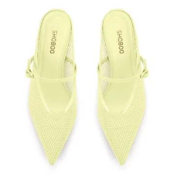 SHOBOO Women's Kitten Heels - Stylish Mesh Dress Sandals