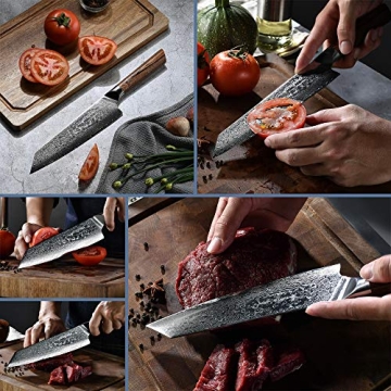 Aisyoko 8-inch Damascus Chef Knife for Precision Cooking