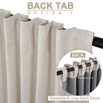 100% Blackout Linen Curtains for Bedroom & Living Room