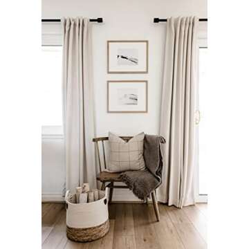 100% Blackout Linen Curtains for Bedroom & Living Room