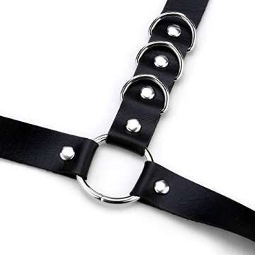 MILAKOO Adjustable Leather Leg Harness Garter Belt Punk Gothic Thigh Ring Garter