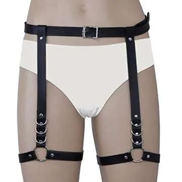 MILAKOO Adjustable Leather Garter Belt for Punk Fashion
