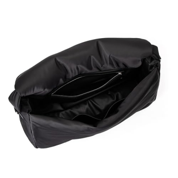 Nia Duffle Bag - Versatile Black Nylon Travel Bag