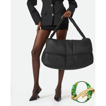 Nia Duffle Bag - Versatile Black Nylon Travel Bag