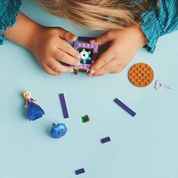 LEGO Disney Princess Twirling Rapunzel 43214 Building Toy with Diamond Dress Mini-Doll and Pascal The Chameleon Figure, Wind Up Toy Rapunzel, Disney Collectible Toy for Girls & Boys Age 5+ Years Old