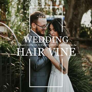 GORAIS Bride Wedding Hair Vine Flower Hair Piece Rhinestone Bridal Headpiece Hair Accessories for Women