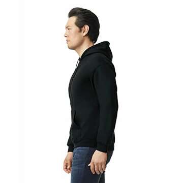 Gildan Adult Fleece Hoodie Sweatshirt – Cozy, Durable, Customizable, Black, 3X-Large