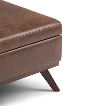 Mid Century Modern Storage Ottoman - Stylish & Functional