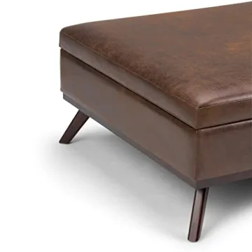 Mid Century Modern Storage Ottoman - Stylish & Functional