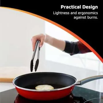 Heavy Duty Popco Kitchen Tongs Set - Durable & Heat Resistant