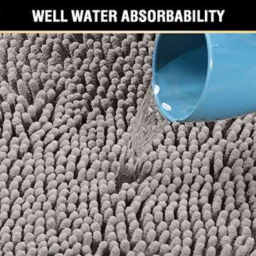 H.VERSAILTEX Microfiber Bath Rugs - Ultra Soft & Washable