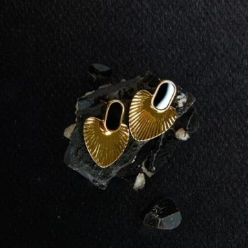 CelebWonde Elegant Gold Heart Earrings for Women