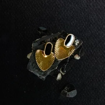 CelebWonde Elegant Gold Heart Earrings for Women