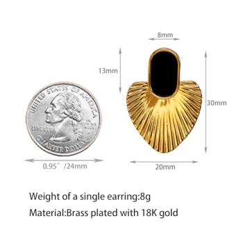 CelebWonde Elegant Gold Heart Earrings for Women