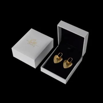 CelebWonde Elegant Gold Heart Earrings for Women