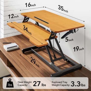 Ergonomic Standing Desk Converter for Home Office