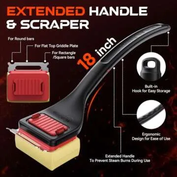 NEWKITCHEN Bristle-Free Grill Brush for Safe BBQ Cleaning