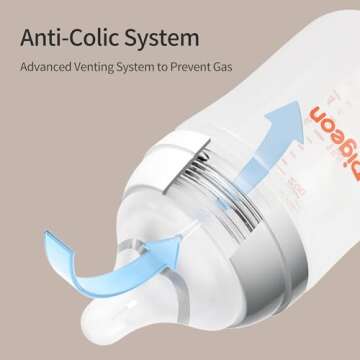 Pigeon Nursing Bottle Wide Neck, Easy to Clean, 11.2 Oz