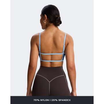 Aoxjox Color Block Workout Sports Bra for Ultimate Comfort