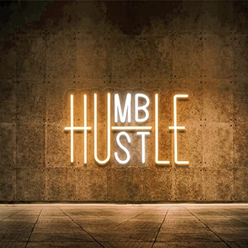 Hustle LED Neon Sign for Dynamic Wall Decor