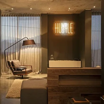 Hustle LED Neon Sign for Dynamic Wall Decor