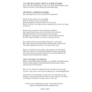 Bee-Quick Organic Tool for Safe Honey Harvesting