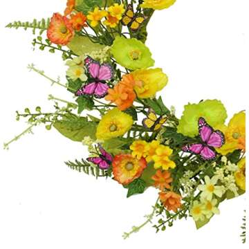 Artificial Wreath with Leaves for Front Door Indoor Outdoor Farmhouse Home Wall Window Festival Decor