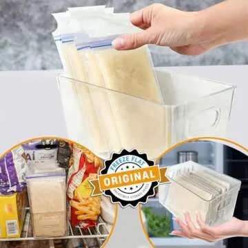 Freeze Flat Breast Milk Storage Bag Freezer Device - Freeze Breastmilk Bags Flat - Organize Breast Milk Storage Bags - Space Saving Freezer System - Breast Pump Accessories - A Priver Original
