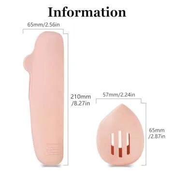 Silicone Makeup Brush and Beauty Blender Holder, Half open Snap Design, Washable Powder Puff Case For Travel Business