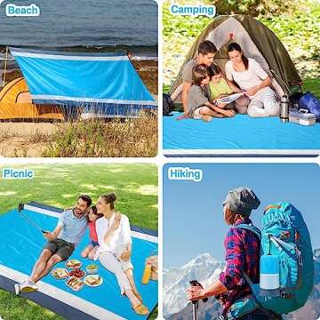 BREENHILL 2 Pack Waterproof Sandproof Beach Blankets