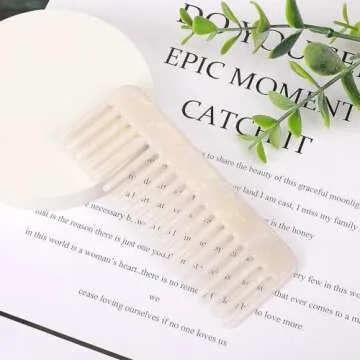 Salbsever Wide Tooth Detangling Comb for Gorgeous Curls