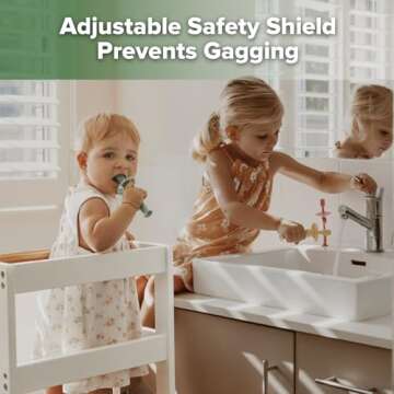 haakaa Infant Toothbrush, Easy to Hold 360° Baby Toothbrush, Train 6month+ Infants Babies and Toddlers for Oral Hygiene, Teether Effect for Sore Gums, 1pc (Pea Green)