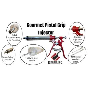 Butcher BBQ Pistol Grip Meat Injector - 50cc Capacity