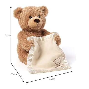 GUND Peek-A-Boo Teddy Bear Animated Stuffed Animal Plush, 11.5"