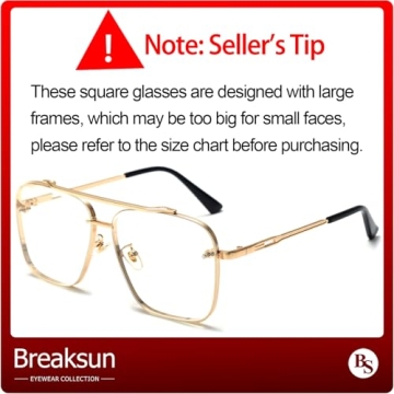 Breaksun Aviator Sunglasses with Gradient Lens and Gold Frame